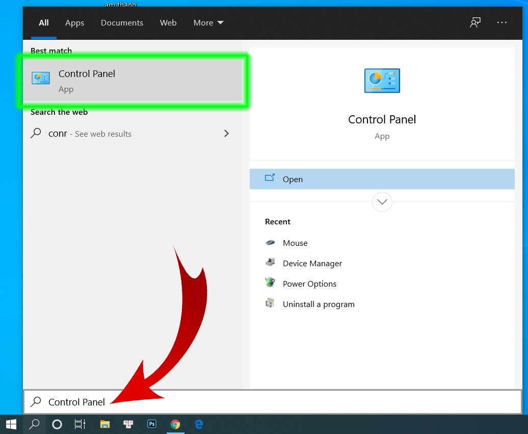 Đổi DNS trên Windows 10 trong Control Panel 01