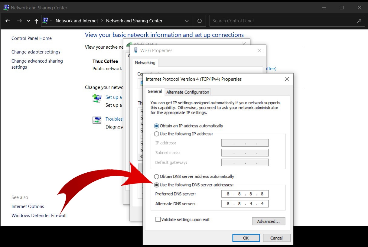 Đổi DNS trên Windows 10 trong Control Panel 06