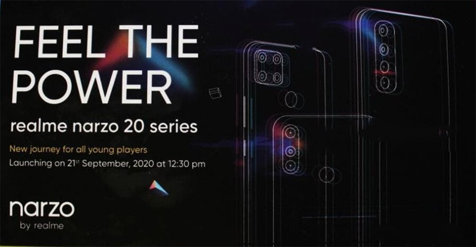 Realme Narzo 20 series sẽ ra mắt vào ngày 21 tháng 9 tới