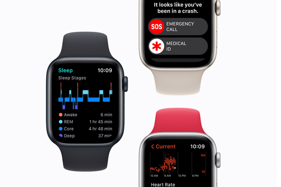 Apple Watch SE 2 GPS + Cellular 40mm Viền nhôm Dây cao su cỡ S/M 5