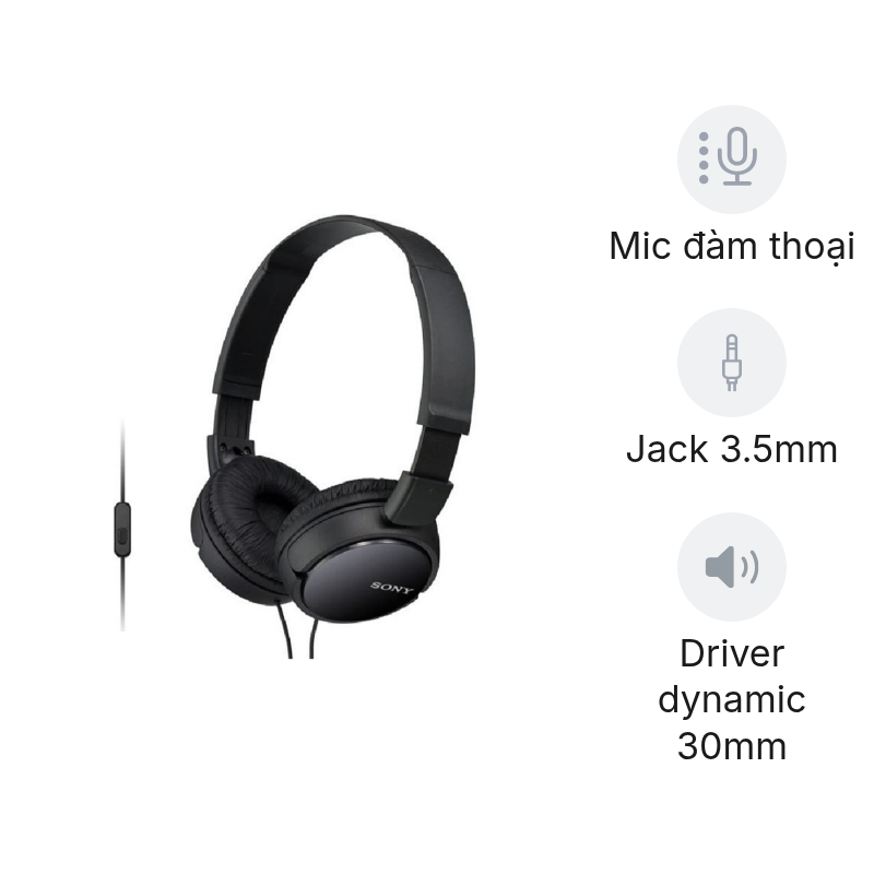 Tai nghe gaming Sony MDR - ZX110AP có mic