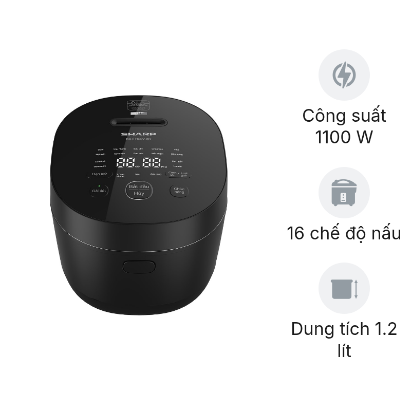 Nồi cơm điện cao tần Sharp 1.2 lít KS-IH122V-BK