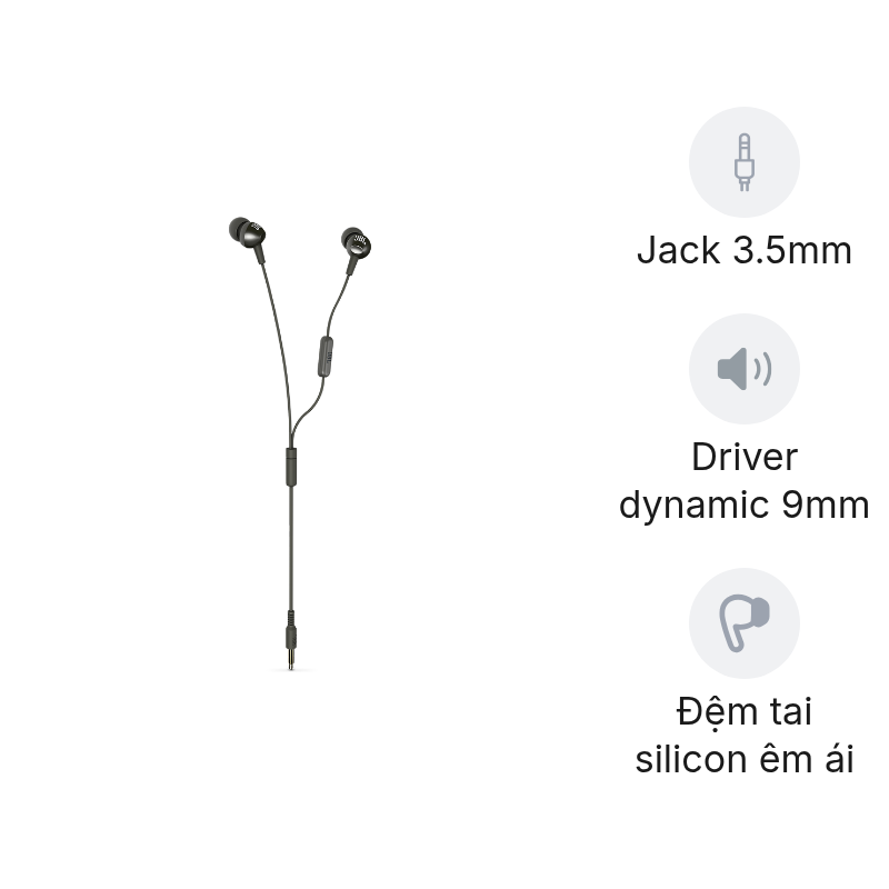 Tai nghe dây nhét tai JBL C200 SIU