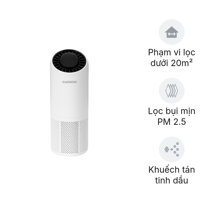 Máy lọc không khí mini Cuckoo CAC-AG0110FW/WHCKV 5W