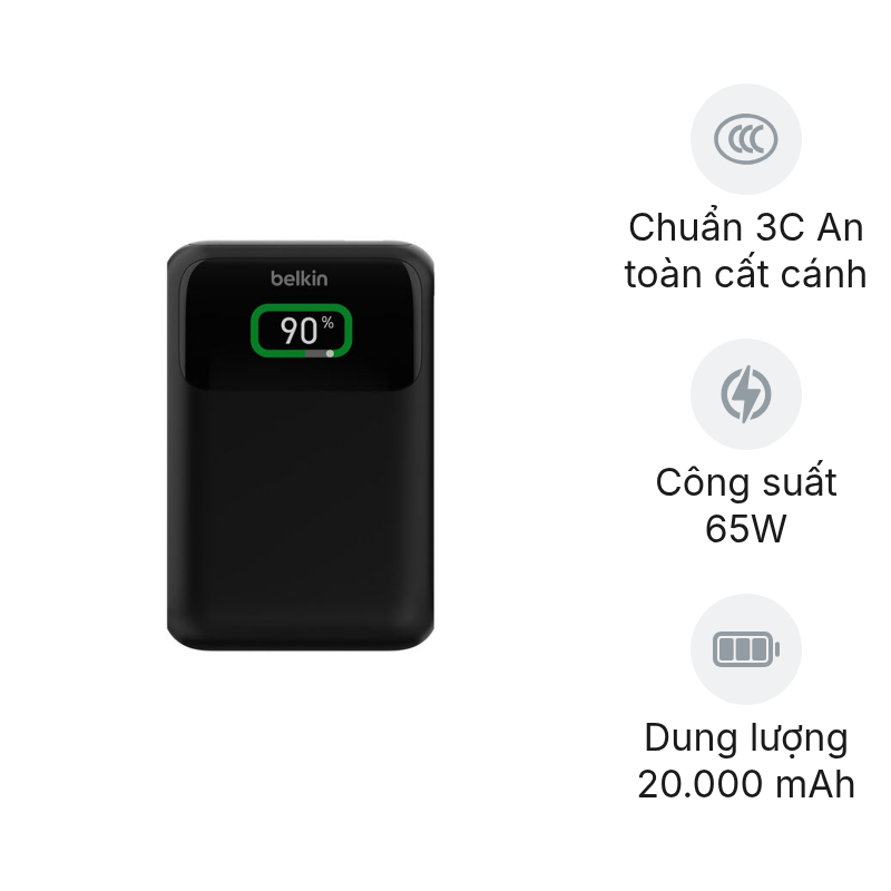 Pin sạc dự phòng 20000mAh Belkin BPB020 65W