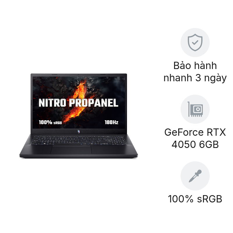Laptop Acer Gaming Nitro ProPanel ANV15-41-R7CR R5 7535HS/16GB/512GB/15.6" FHD/Nvidia GeForce RTX405