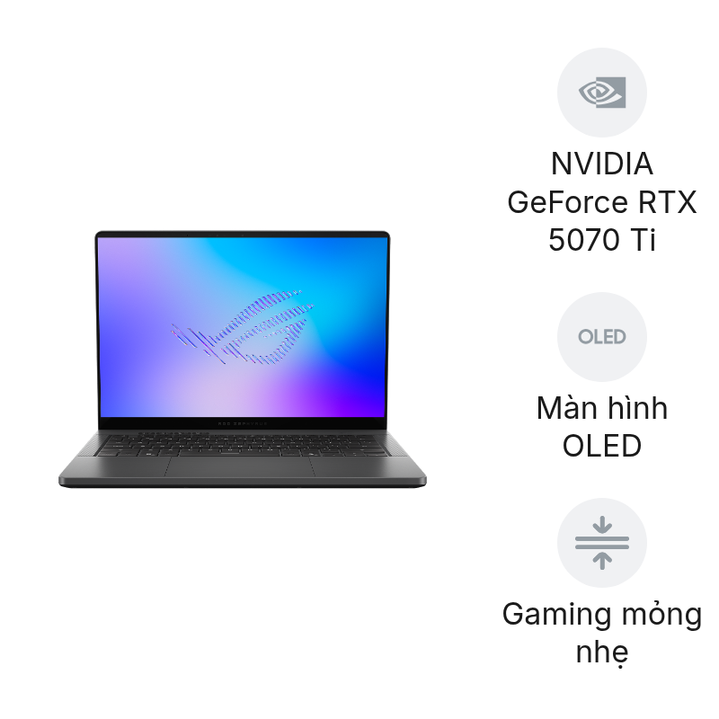 Laptop Asus Gaming ROG Zephyrus G14 GU405AR-SY016W Ultra 9 386H/AI/32GB/1TB/14"OLED/GeForce RTX5070T