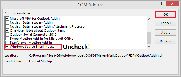 bo chon windows search email indexer