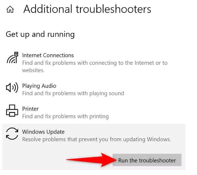 chay windows update tren win 10