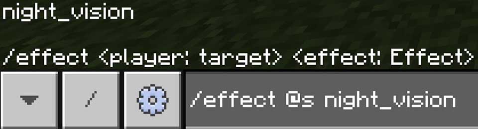 Lệnh nhìn trong bóng tối Minecraft - 05