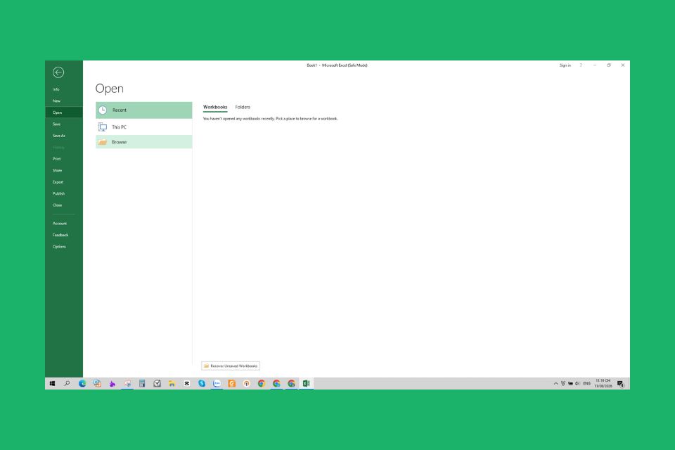 Sử dụng Open and Repair để sửa file Excel bước 2