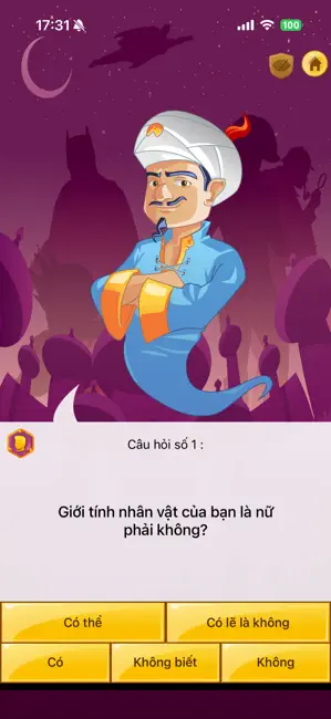 kham pha game than den akinator vip