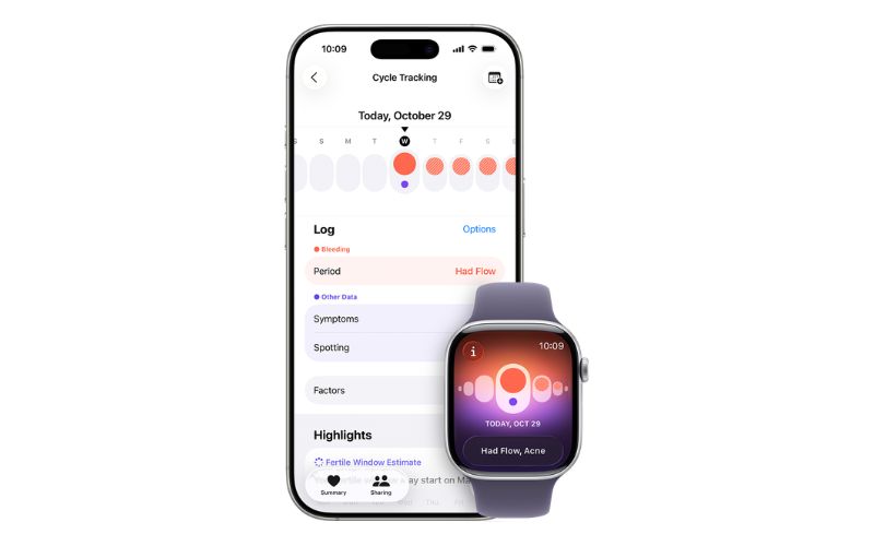 Apple Watch Series 11 cung cấp tính năng theo dõi chu kỳ kinh nguyệt