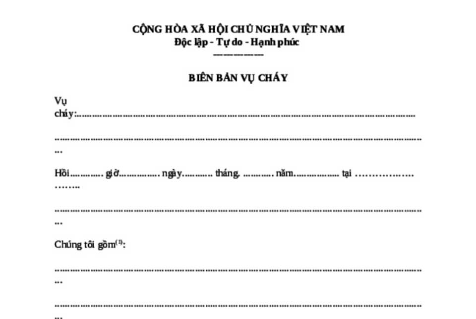 Khi xảy ra cháy nổ, sự cố gây thiệt hại về người hoặc tài sản