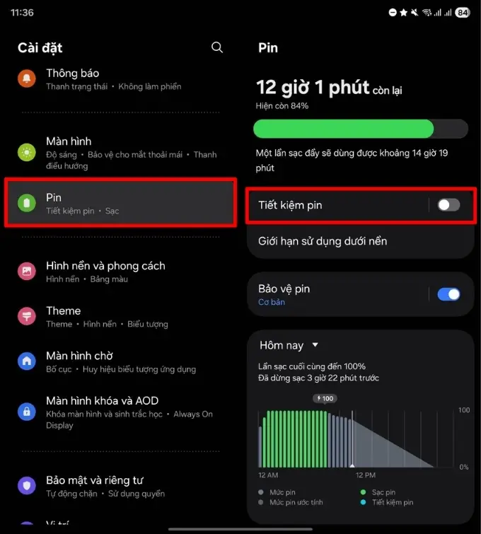 huong dan bat tiet kiem pin tren galaxy z fold 7