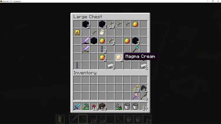 cách chế thuốc kháng lửa trong Minecraft hình 1
