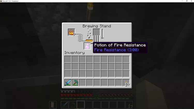 cách chế thuốc kháng lửa trong Minecraft hình 8