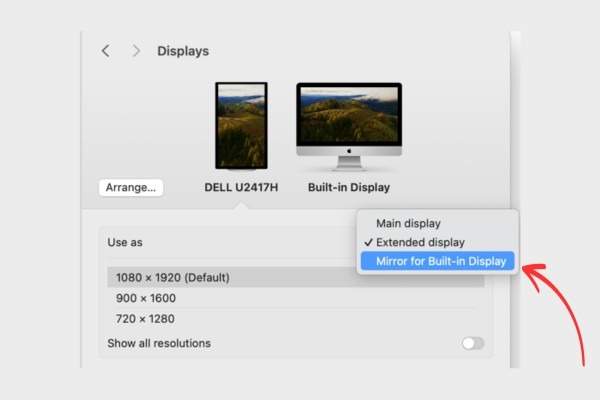 Cách chuyển chế độ trình chiếu trên Macbook hình 10