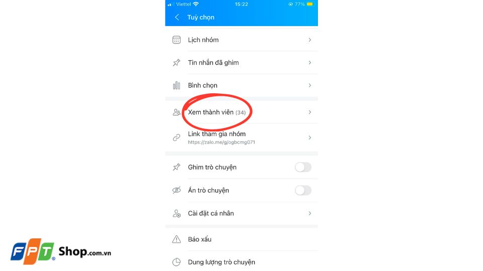cách copy nhóm Zalo trên điện thoại 2