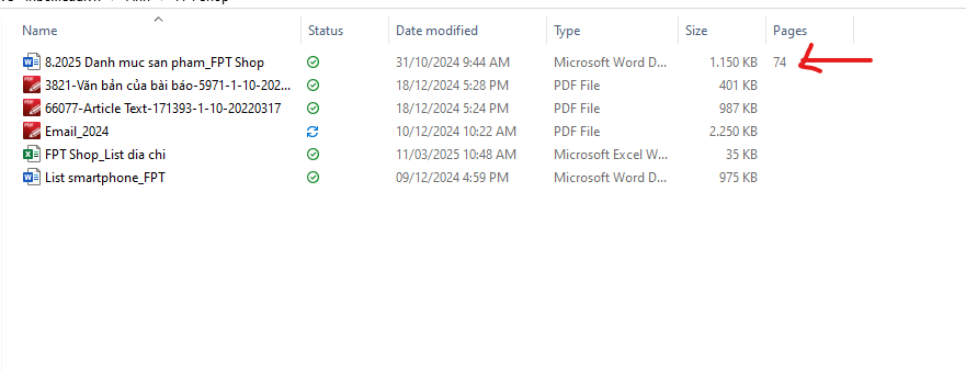 cách đếm số trang Word không cần mở file 4
