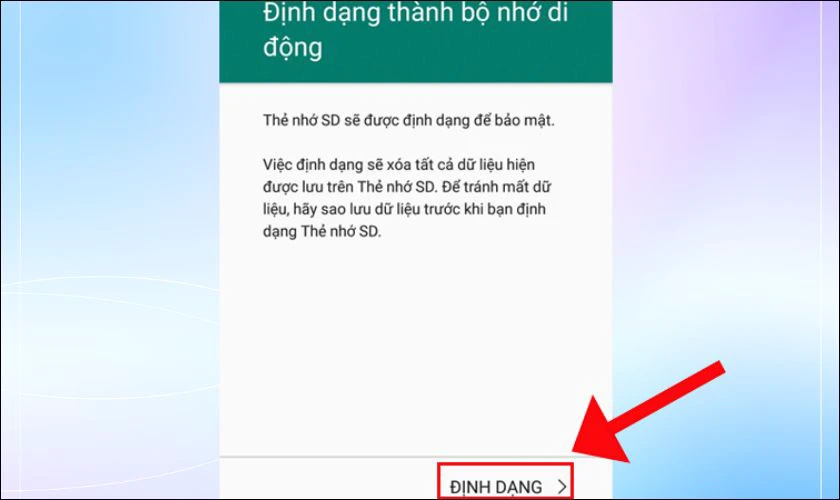 Cách định dạng thẻ nhớ ảnh 9