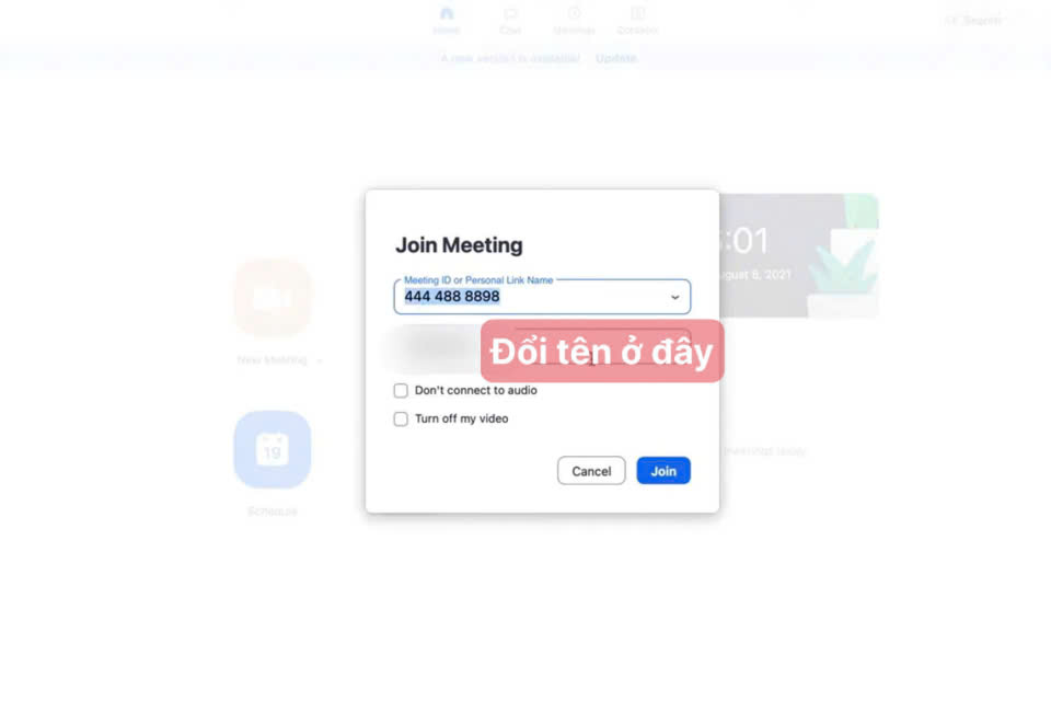 Đổi tên sau đó nhấn Join