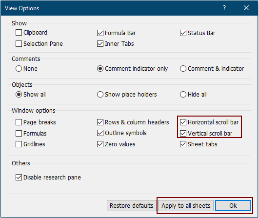 cách hiện thanh scroll trong word và excel - Hình 3