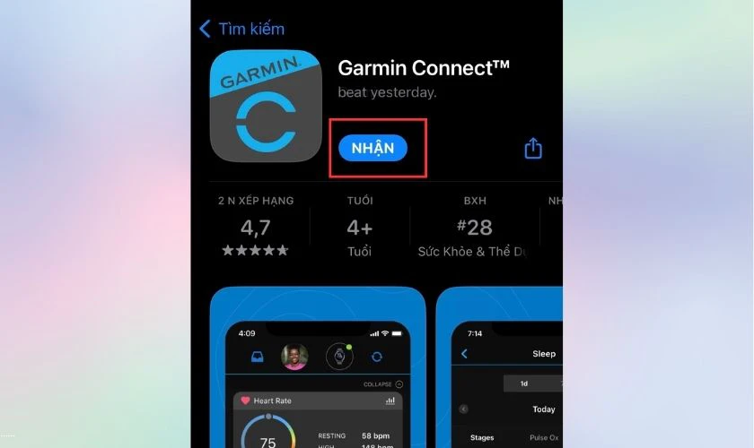tai ung dung garmin connect