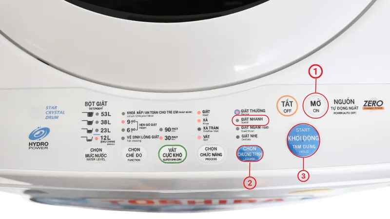 c&aacute;ch sử dụng m&aacute;y giặt Toshiba 8kg h&igrave;nh 7