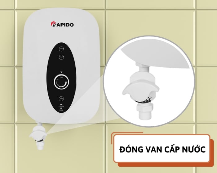 huong dan su dung may nuoc nong rapido