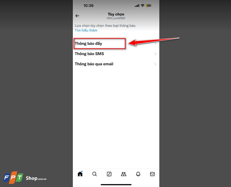 Cách tắt thông báo Twitter - 04