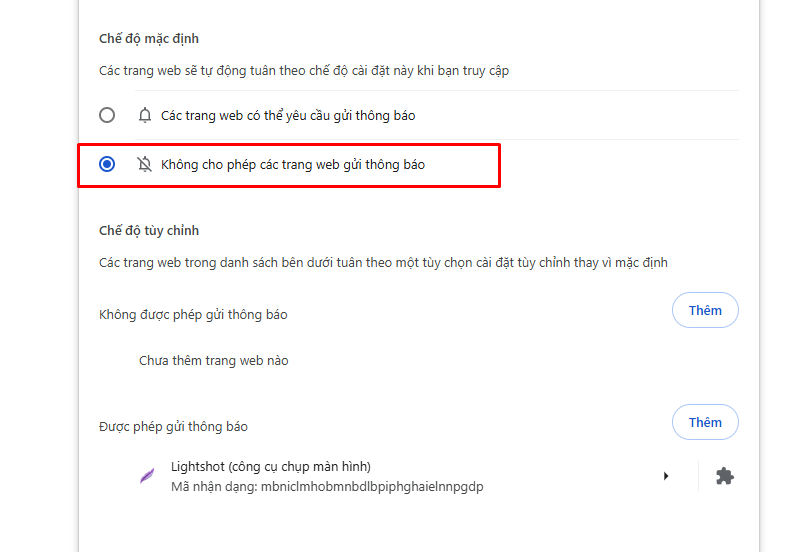 Cách tắt yêu cầu gửi thông báo trên trình duyệt web 4