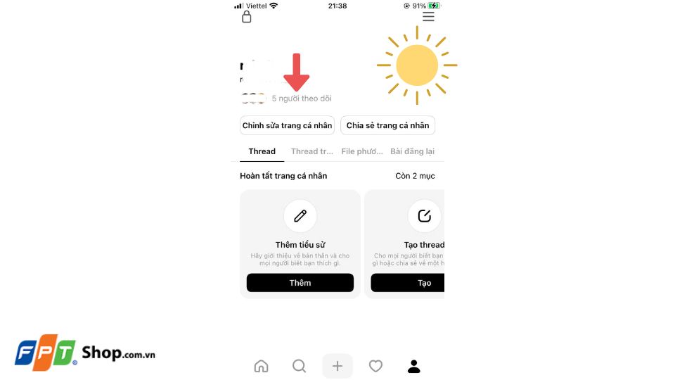 Cách xóa người theo dõi trên Threads 2