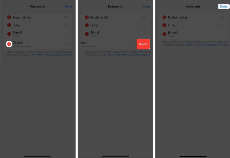 Cách xóa Gboard khỏi iPhone