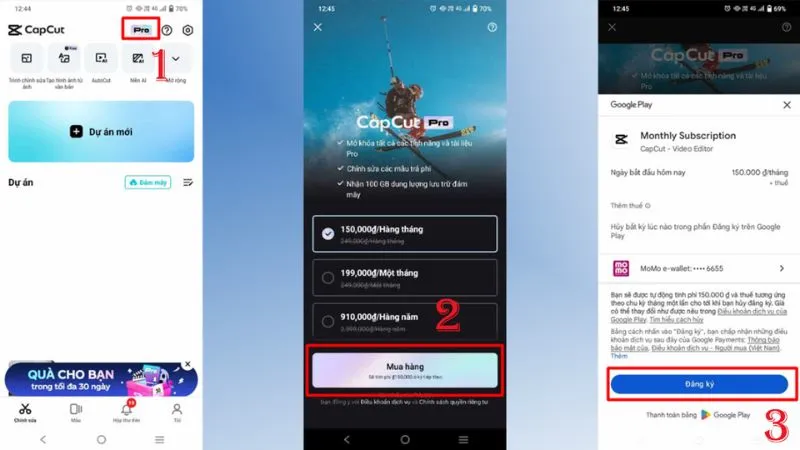 huong dan dang ky capcut pro