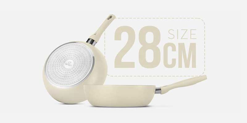 Chảo chống dính màu trắng hình 2