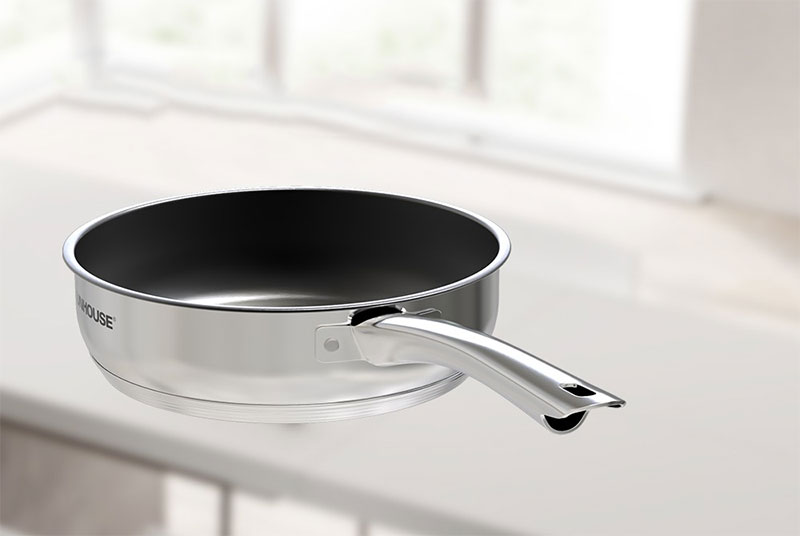 Chảo chống dính màu trắng hình 5