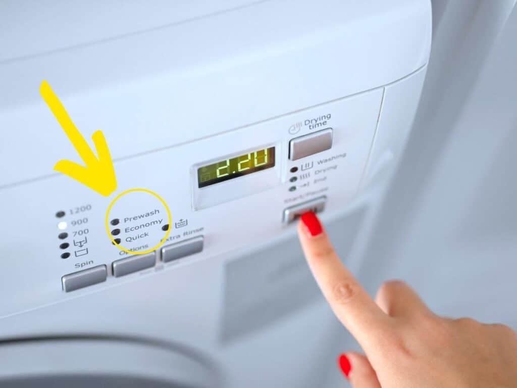 chế độ giặt sơ trên máy giặt 5