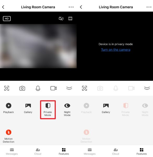 chế độ riêng tư camera 5