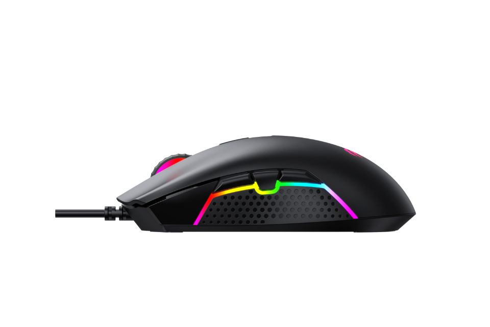 Chuột gaming có dây Havit MS1010 - Thiết kế công thái học, cầm nắm thoải mái