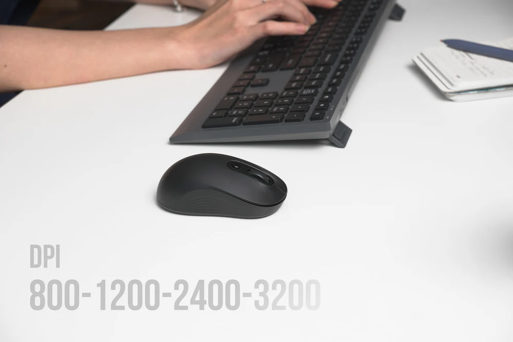 Chuột không dây HyperWork Core Click Điều chỉnh độ nhạy linh hoạt với 4 mức DPI