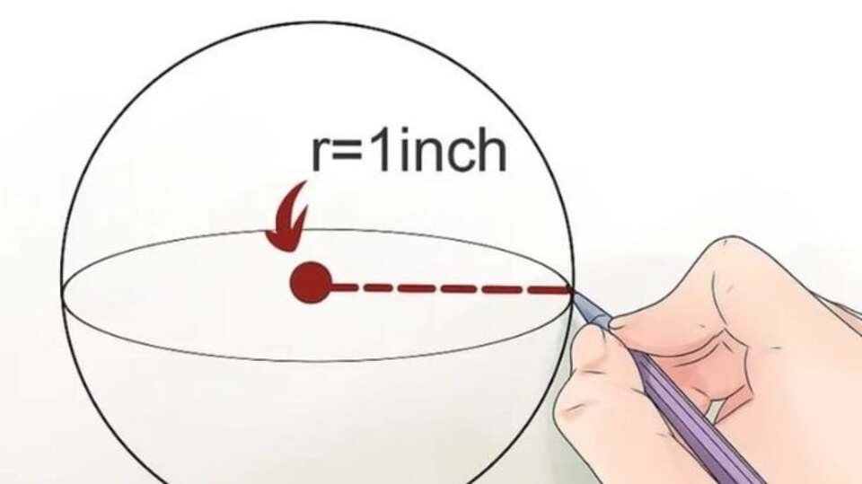 Học sinh tiếp cận với công thức tính diện tích xung quanh hình cầu