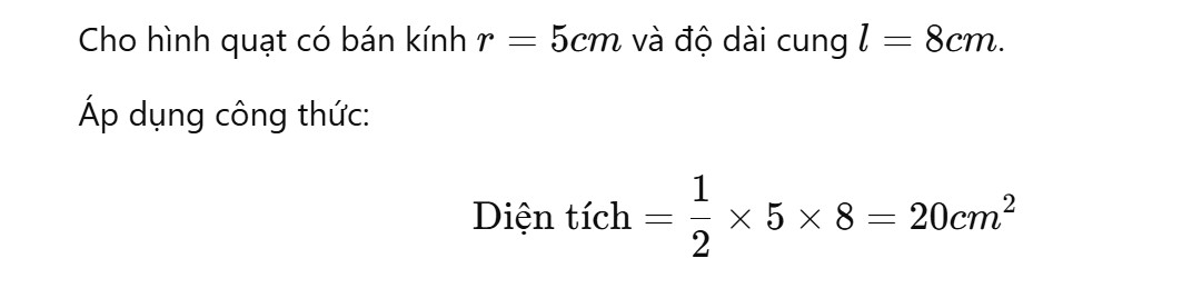 Diện tích hình quạt ảnh 6