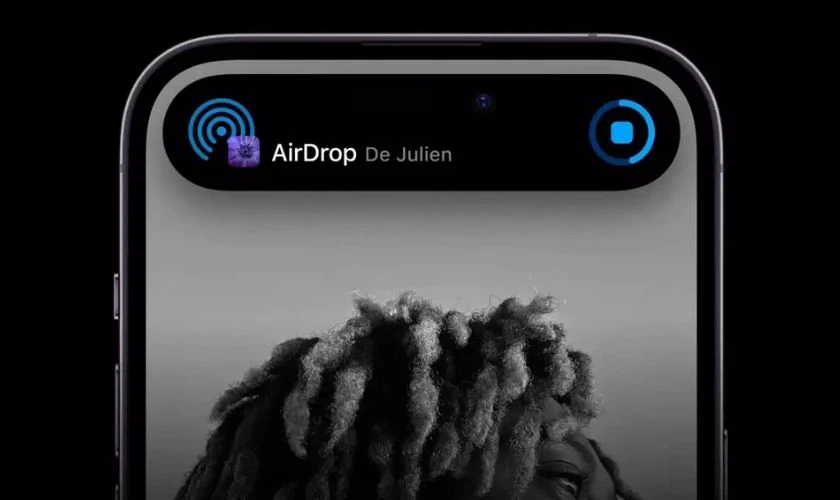 Những tính năng chính của Dynamic Island - chia sẻ dữ liệu Airdrop