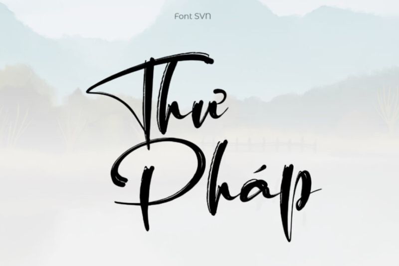 Font bảng chữ cái thư pháp ảnh 8
