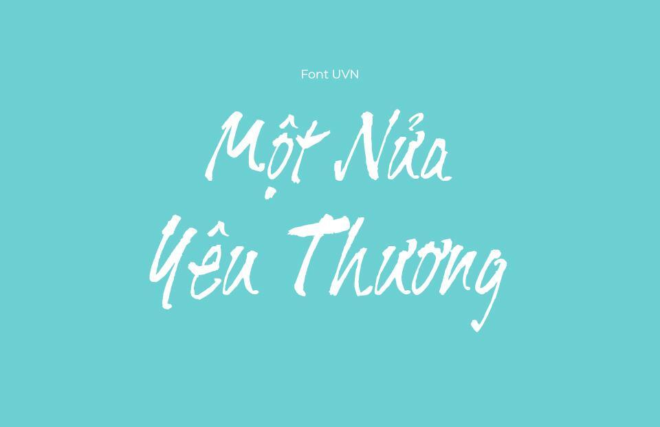 Font UVN mực chấm độc đáo