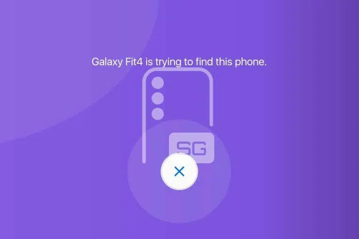 Galaxy Fit 4 kích hoạt chuông điện thoại qua Find My Phone, giúp tìm thiết bị ở gần.