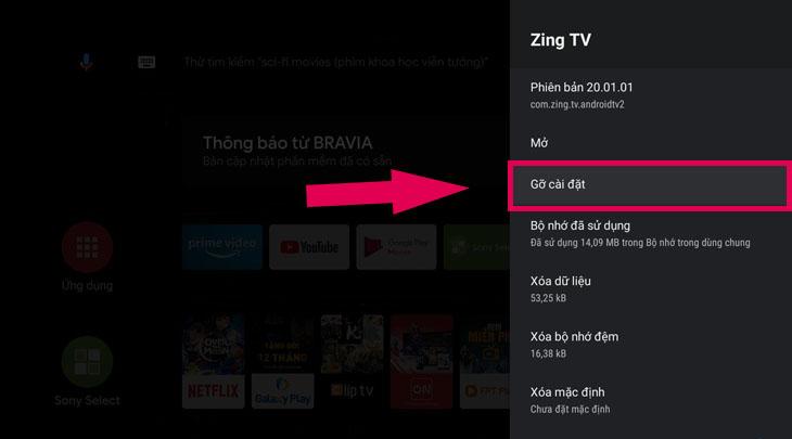 gỡ ứng dụng trên Android TV - Hình 5