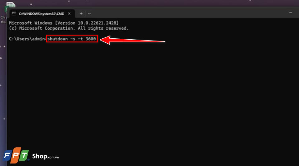 Hẹn giờ tắt máy Win 11 - 05