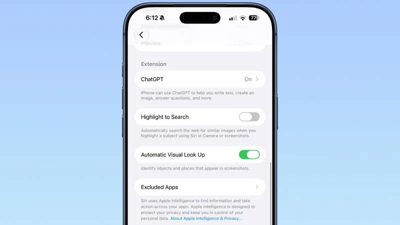 iOS 27.2 Beta 1 cho phép thêm nhiều ứng dụng vào mục Excluded Apps của Siri cùng lúc.